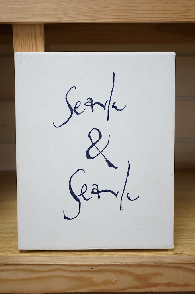 Monica Searle and Roland Searle, two books in slip case, 27.5cm high. Condition - fair to good